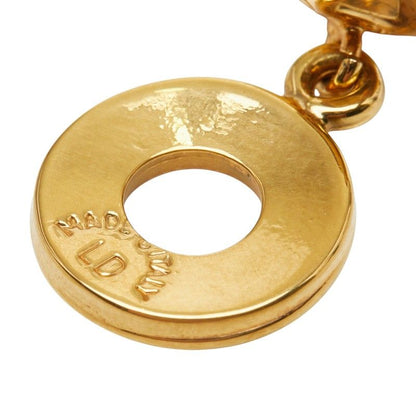 Celine Circle Logo Earrings Gold Plated — view 4