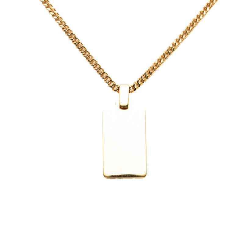 Dior CD Logo Necklace Gold Black Plated — view 2