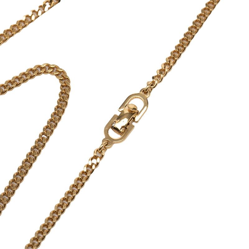 Dior CD Logo Necklace Gold Black Plated — view 4