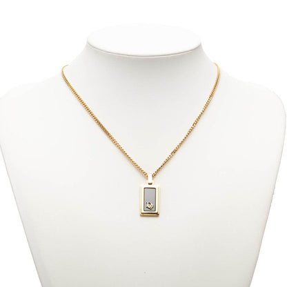Dior CD Logo Necklace Gold Black Plated — view 6