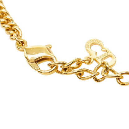 Dior Pendant Chain Necklace Gold Plated Line Stone — view 6