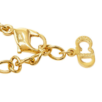 Dior Pendant Chain Necklace Gold Plated Line Stone — view 5