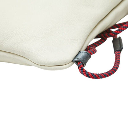 Gucci Sherry Line Drawstring Backpack Ivory Leather — view 4