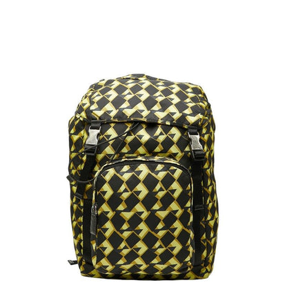 Prada Backpack Black Yellow Green Nylon