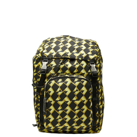 Prada Backpack Black Yellow Green Nylon