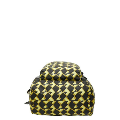 Prada Backpack Black Yellow Green Nylon — view 3