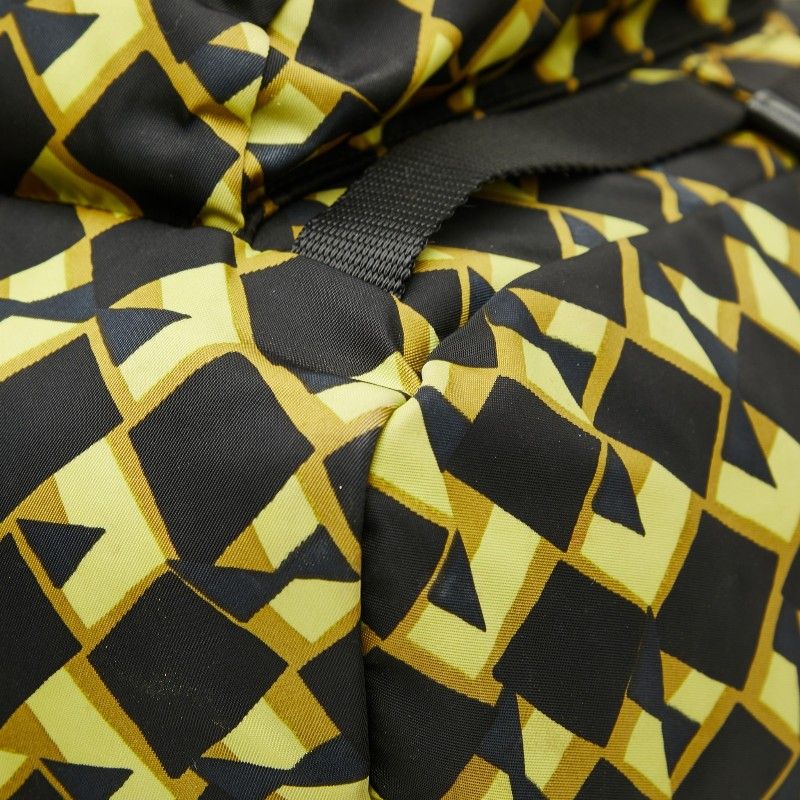 Prada Backpack Black Yellow Green Nylon — view 4