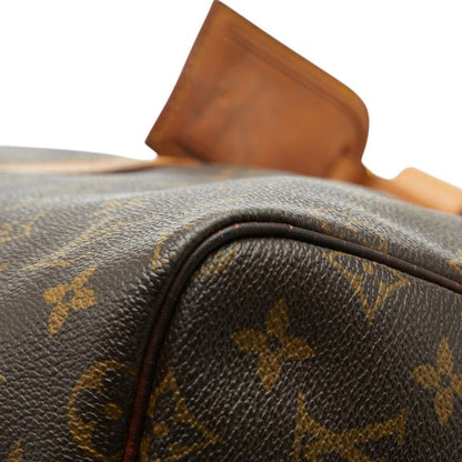 Louis Vuitton Monogram Keepall Bandouliere 55 Boston Bag 2-Way Brown Leather — view 5