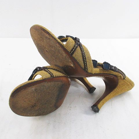 Louis Vuitton Sandals Mules 37.5 Blue Stone Like Beige — view 7