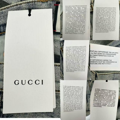 Gucci Super Denim Studded Chain Street Mode Pants Jeans — view 9
