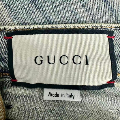 Gucci Super Denim Studded Chain Street Mode Pants Jeans — view 7