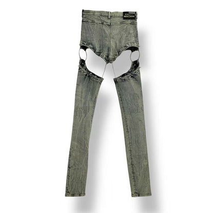 Gucci Super Denim Studded Chain Street Mode Pants Jeans — view 3