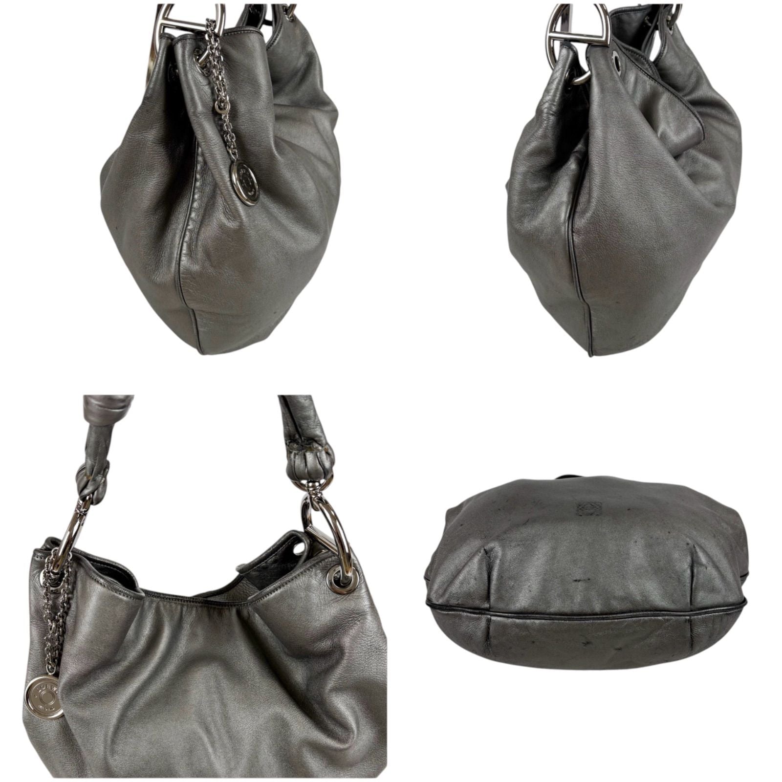 Loewe Anagram Logo Hobo with Shoulder Bag Charm Nappa Leather — view 3