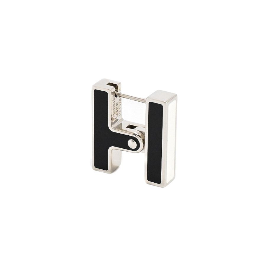 Hermes Earrings Single Silver