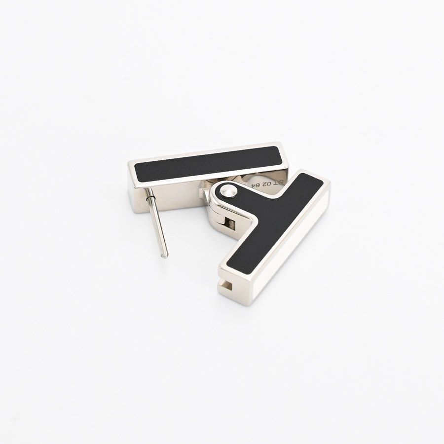 Hermes Earrings Single Silver — view 3
