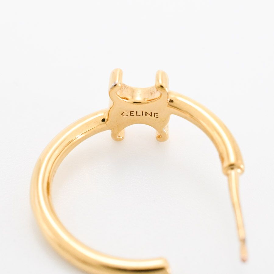 Celine Earrings Triomphe Asymmetric Hoop — view 4