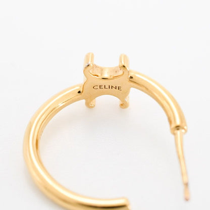 Celine Earrings Triomphe Asymmetric Hoop — view 4