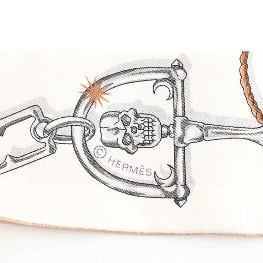 Hermes Scarf Twilly Scarves Beige — view 4
