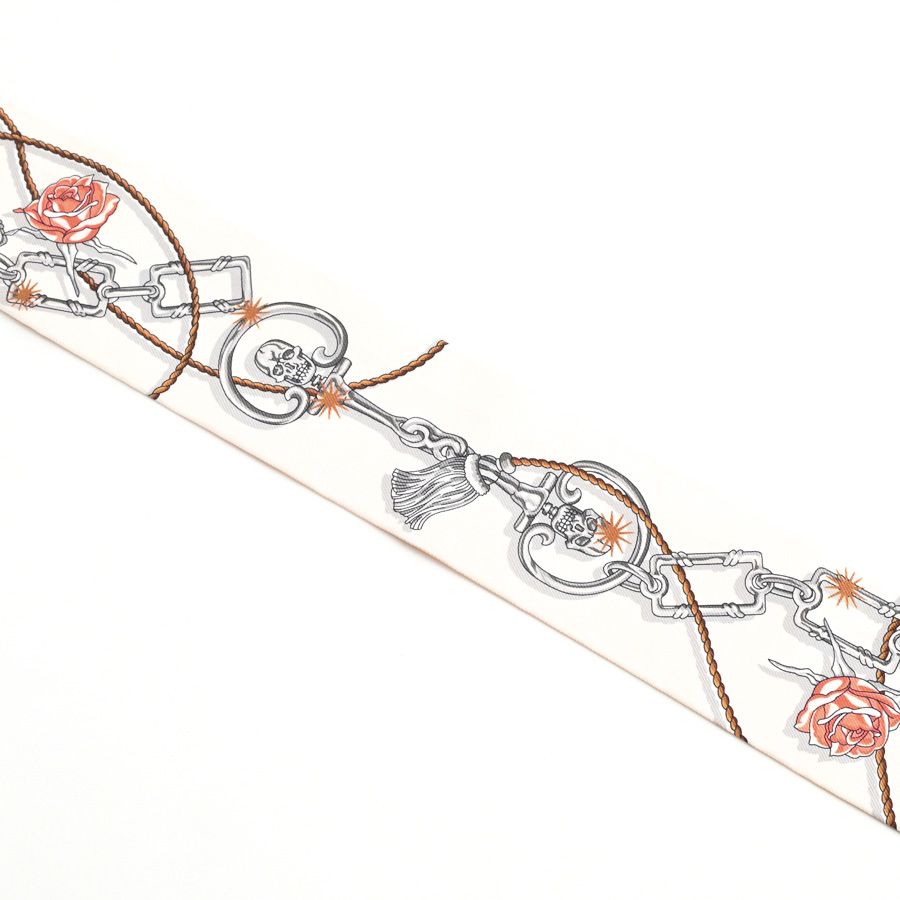 Hermes Scarf Twilly Scarves Beige — view 3