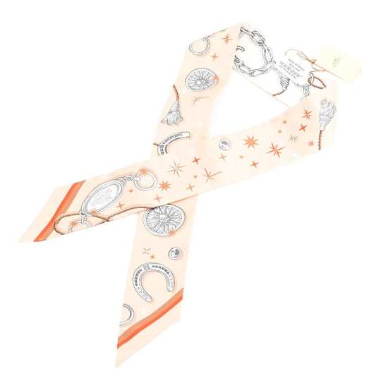 Hermes Scarf Twilly Scarves Beige