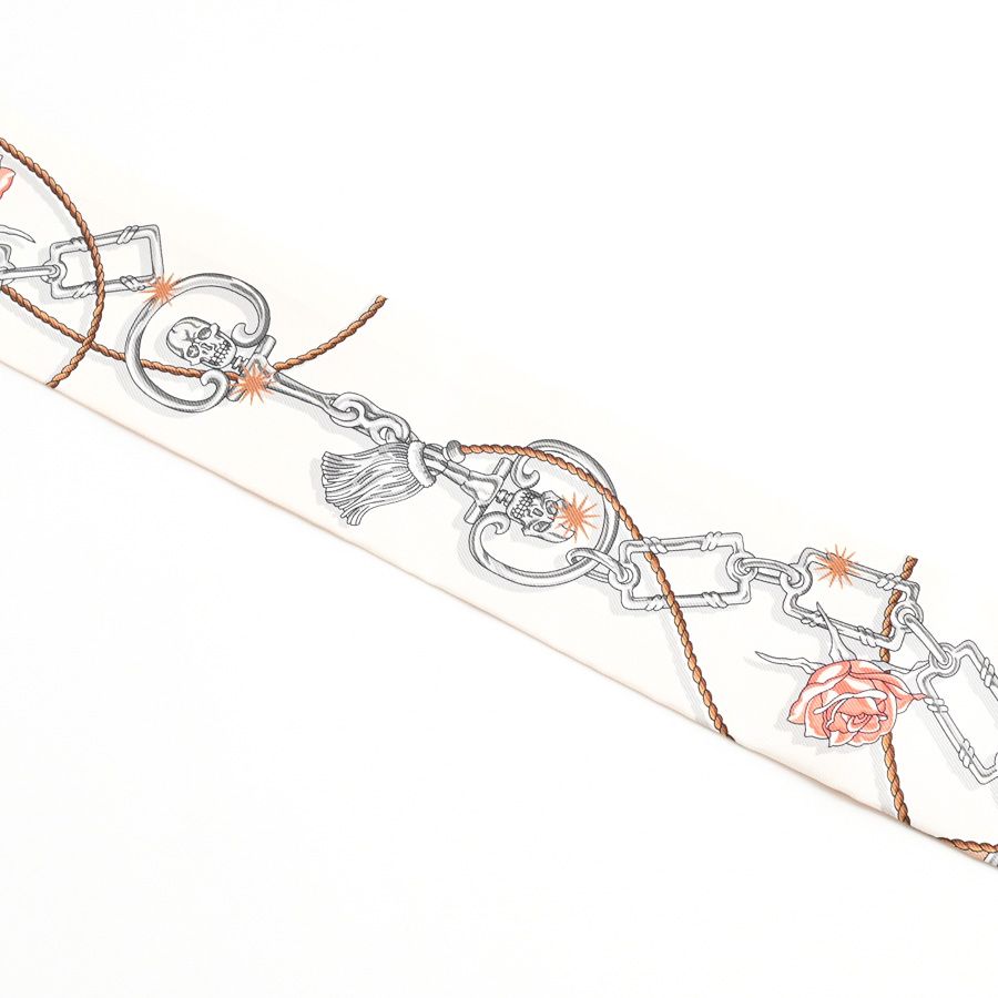Hermes Scarf Twilly Scarves Beige — view 3