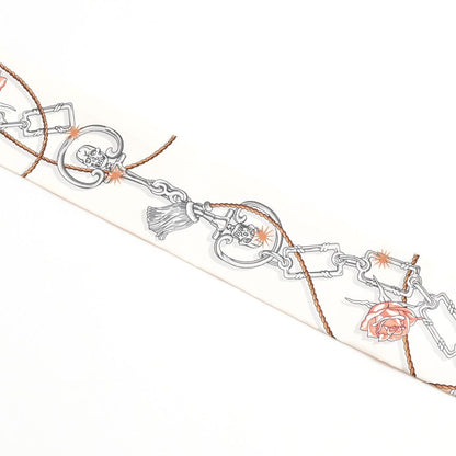 Hermes Scarf Twilly Scarves Beige — view 3