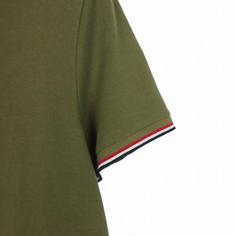 Moncler Slim Fit Tricolor T-Shirt Short Sleeve M Khaki — view 5