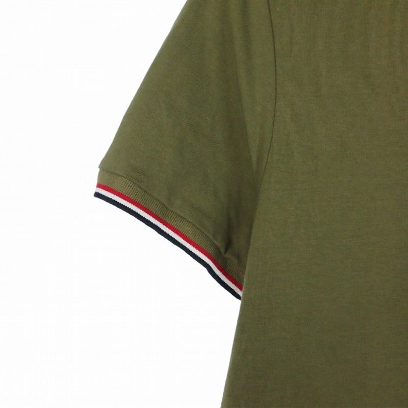 Moncler Slim Fit Tricolor T-Shirt Short Sleeve M Khaki — view 4