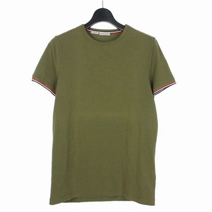 Moncler Slim Fit Tricolor T-Shirt Short Sleeve M Khaki