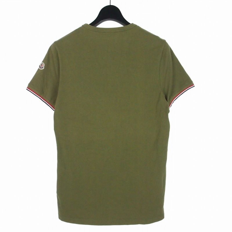 Moncler Slim Fit Tricolor T-Shirt Short Sleeve M Khaki — view 2