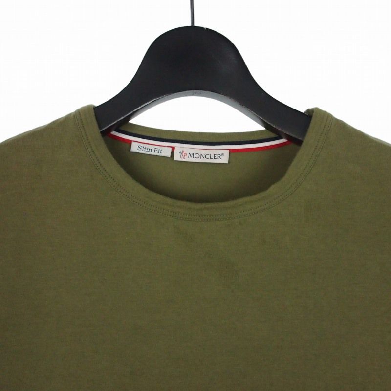 Moncler Slim Fit Tricolor T-Shirt Short Sleeve M Khaki — view 3
