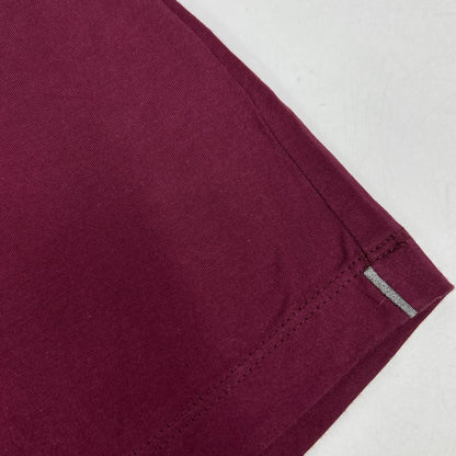 Brunello Cucinelli Bordeaux Cotton V-neck T-Shirt 48 — view 9