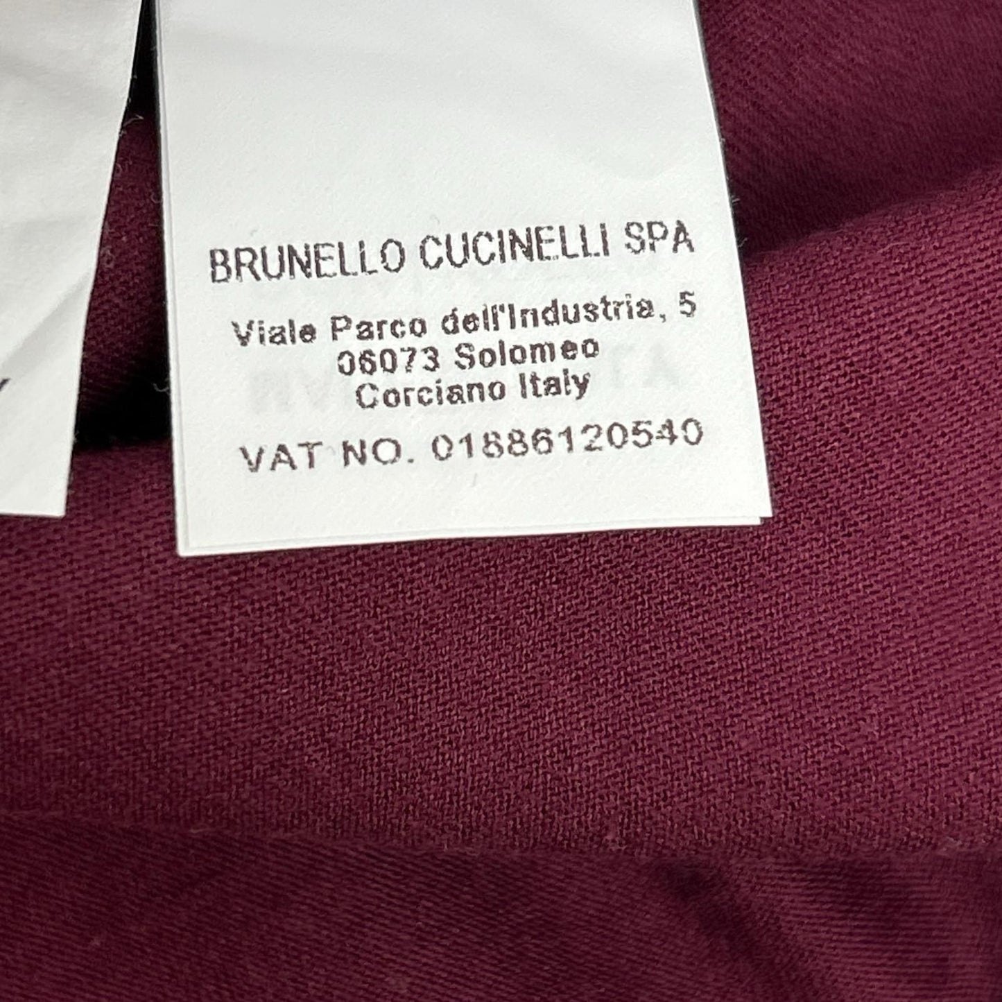 Brunello Cucinelli Bordeaux Cotton V-neck T-Shirt 48 — view 5
