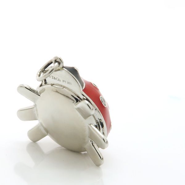 Tiffany & Co Pendant Top Ladybug Diamond Enamel Polished T& — view 7