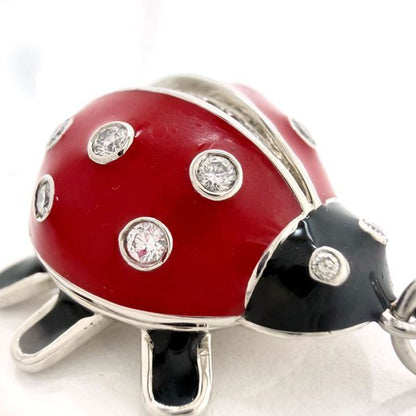 Tiffany & Co Pendant Top Ladybug Diamond Enamel Polished T& — view 9