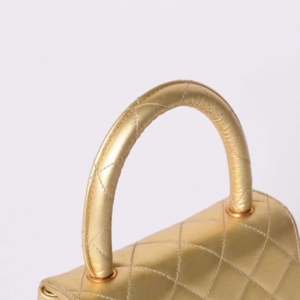 Chanel Quilted Parent Child Mini Bag Gold — view 4