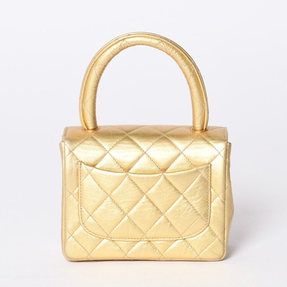 Chanel Quilted Parent Child Mini Bag Gold — view 2