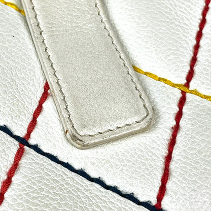 Chanel Wild Stitch Tote CC Logo Leather White — view 9