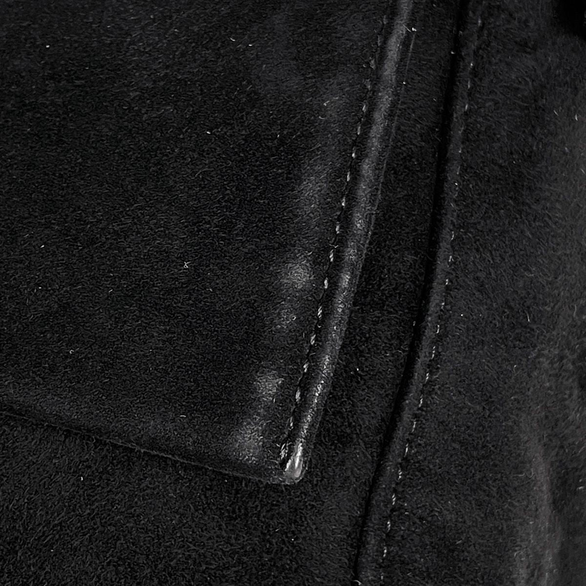 Fendi Zucca Logo Shoulder Bag Suede Black — view 8