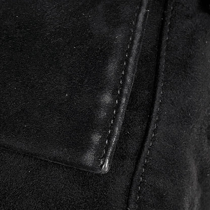 Fendi Zucca Logo Shoulder Bag Suede Black — view 8