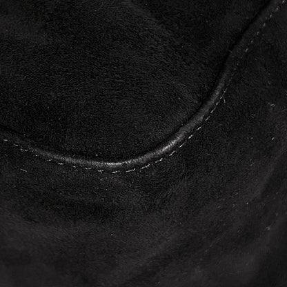 Fendi Zucca Logo Shoulder Bag Suede Black — view 6