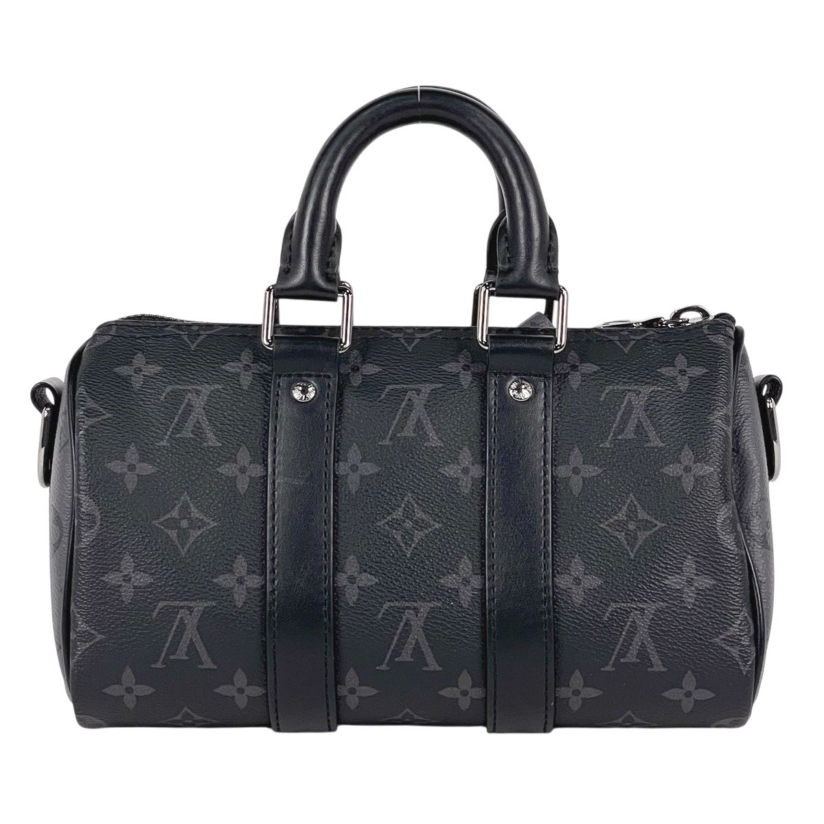 Louis Vuitton Keepall Bandouliere 25 2-Way Monogram Reverse Tote Eclipse Noir — view 3