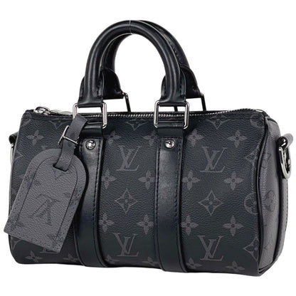 Louis Vuitton Keepall Bandouliere 25 2-Way Monogram Reverse Tote Eclipse Noir