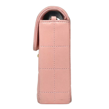 Chanel Shoulder Bag CC Logo Leather Pink — view 2