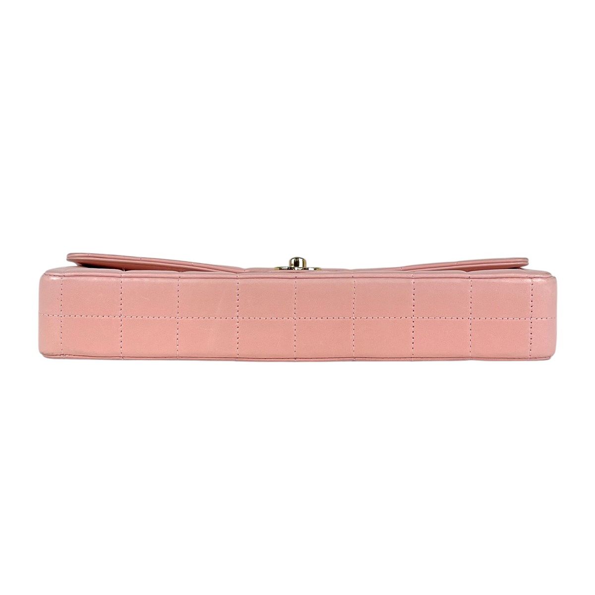 Chanel Shoulder Bag CC Logo Leather Pink — view 5