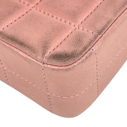 Chanel Shoulder Bag CC Logo Leather Pink — view 6