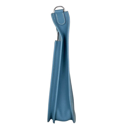 Hermes Evelyne 2 Shoulder Bag Veau Epsom Blue Jean — view 2