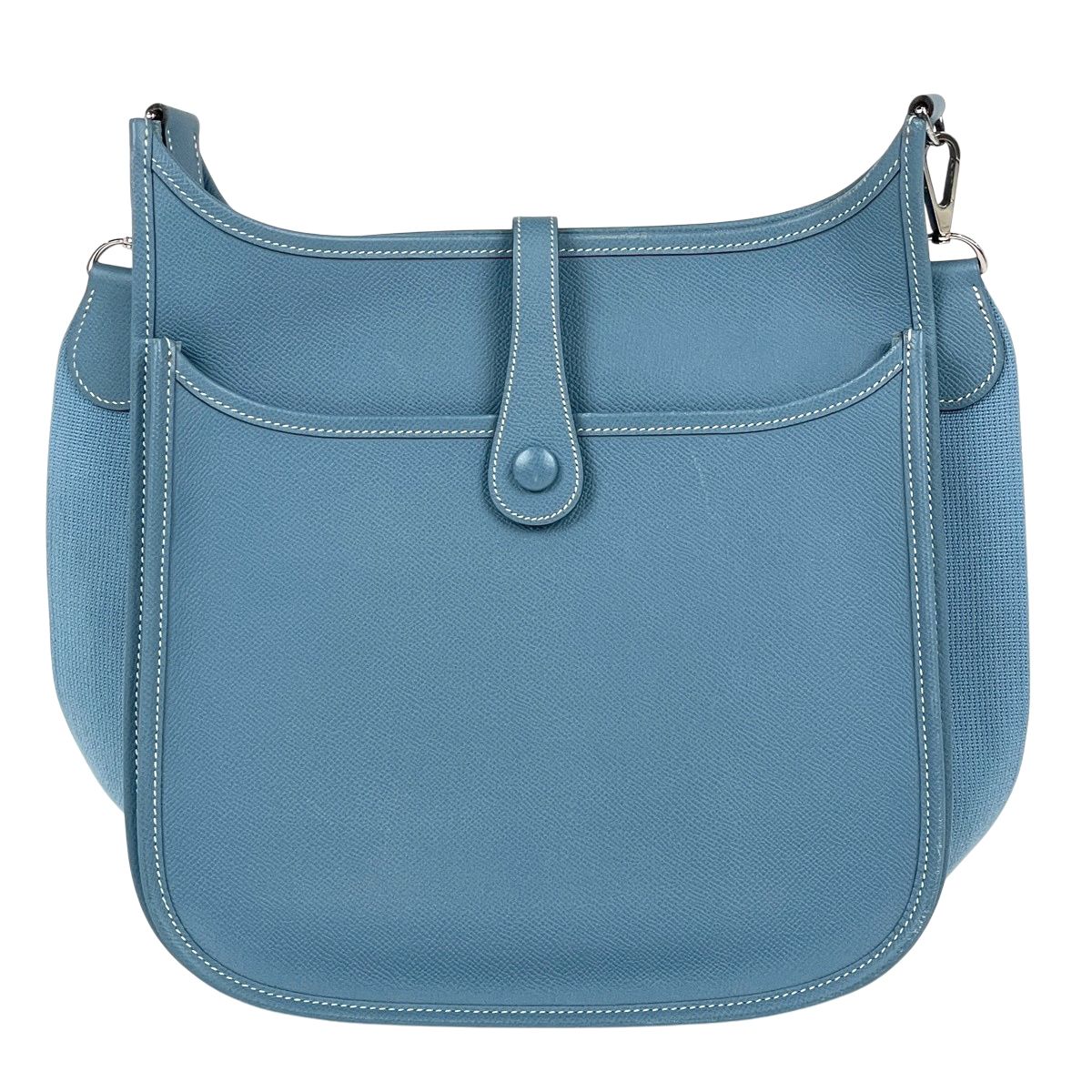 Hermes Evelyne 2 Shoulder Bag Veau Epsom Blue Jean — view 3