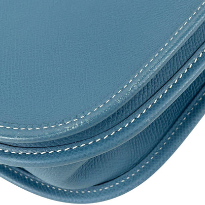Hermes Evelyne 2 Shoulder Bag Veau Epsom Blue Jean — view 7