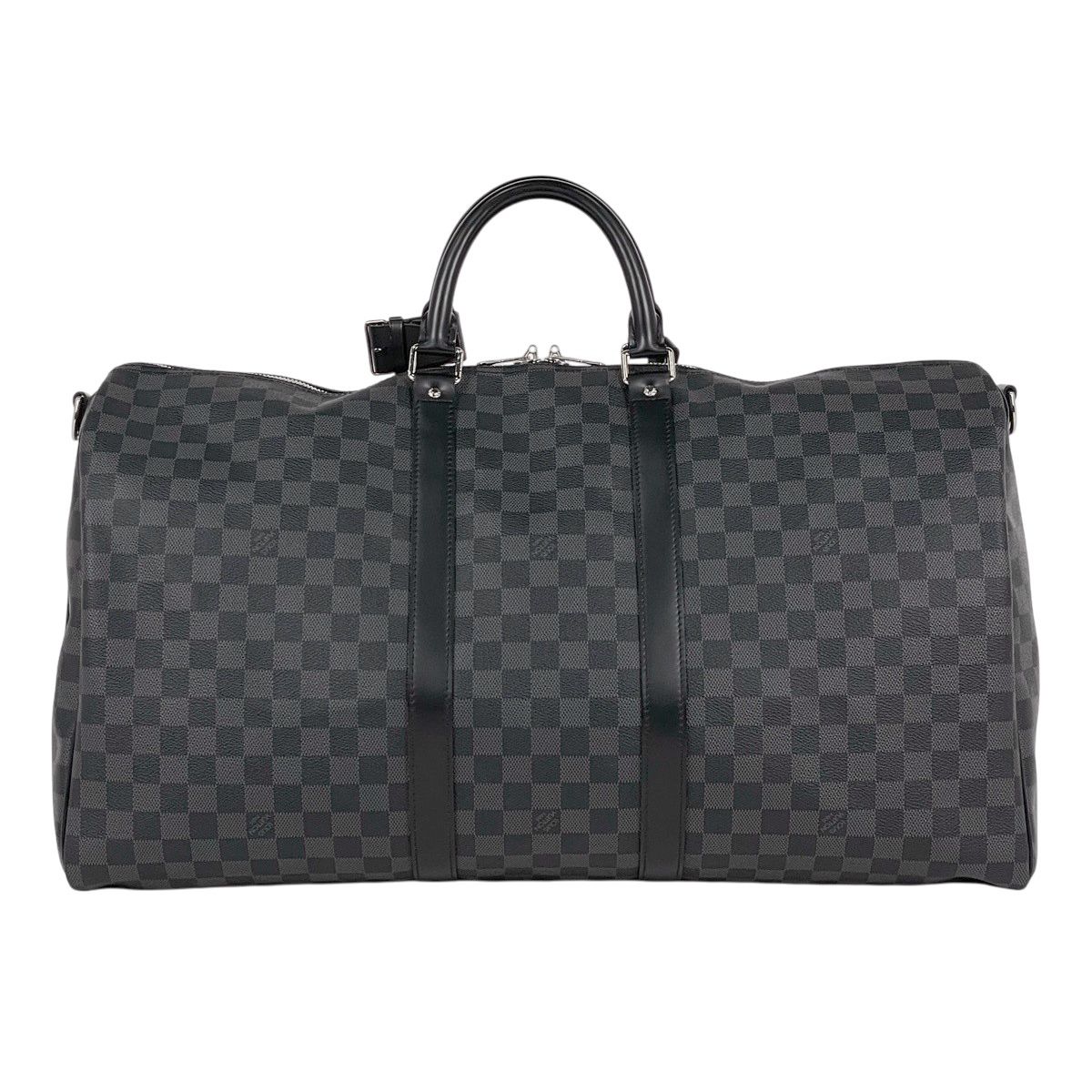 Louis Vuitton Keepall Bandouliere 55 Travel Boston Bag Damier Graphite Noir — view 3